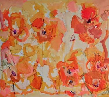 Print of Abstract Expressionism Floral Paintings by Per Anders