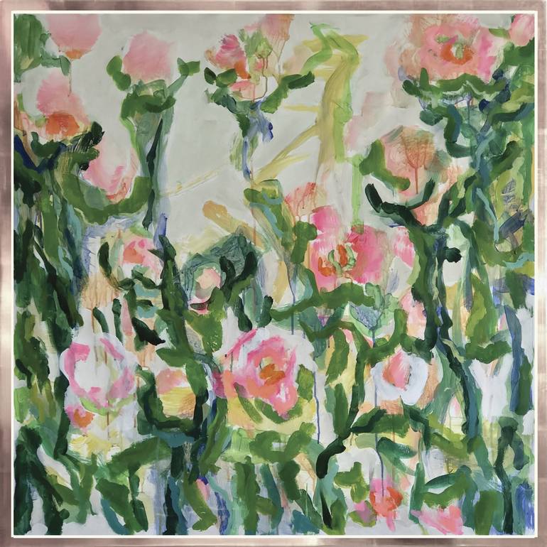 Original Abstract Expressionism Floral Painting by Per Anders