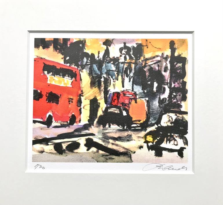 Original Expressionism Cities Mixed Media by Per Anders