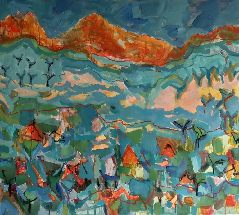 Original Expressionism Landscape Painting by Per Anders