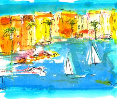 Print of Fine Art Sailboat Paintings by Per Anders