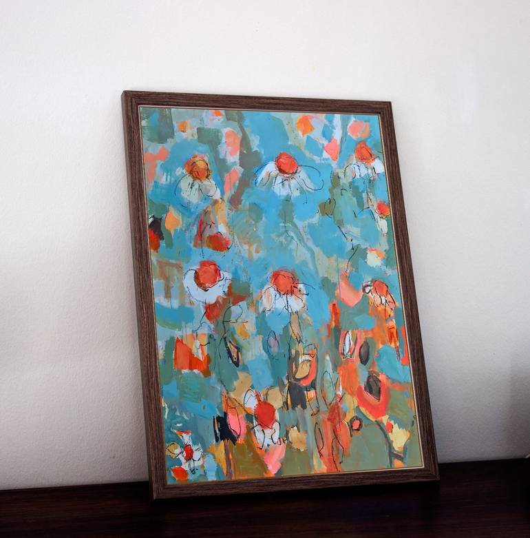 Original Expressionism Floral Painting by Per Anders
