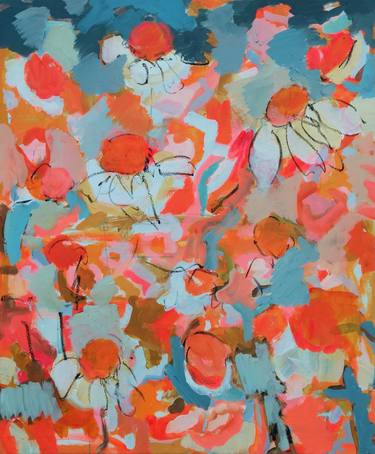 Print of Abstract Expressionism Floral Paintings by Per Anders