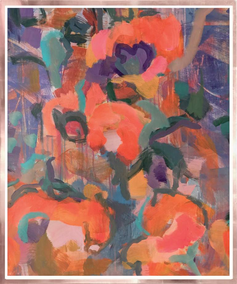 Original Impressionism Floral Painting by Per Anders