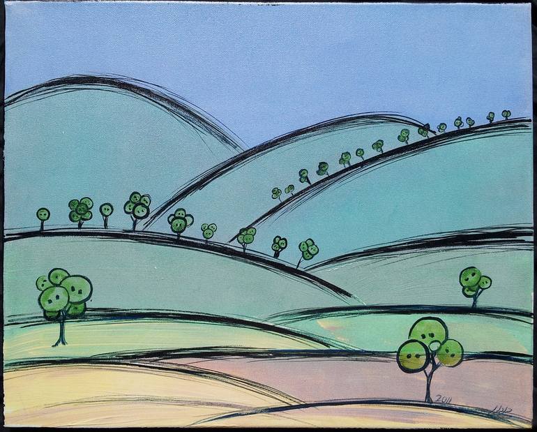 Original Landscape Painting by Moe Dadali