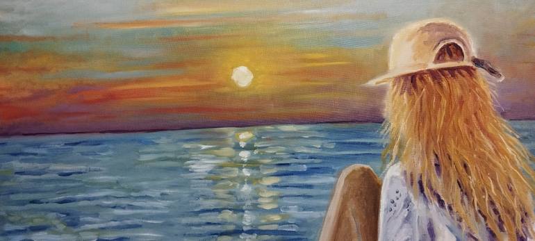 Original Impressionism Landscape Painting by Natxo Valencia Egüés