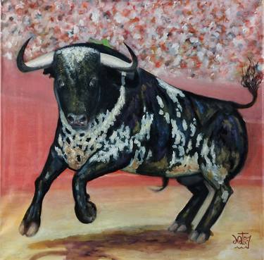 Print of Cows Paintings by Natxo Valencia Egüés