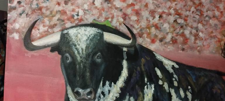 Original Cows Painting by Natxo Valencia Egüés