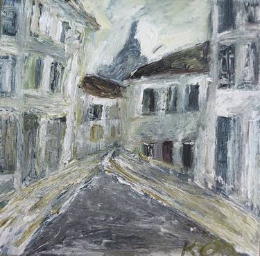 Original Impressionism Architecture Paintings by Kristina Česonytė