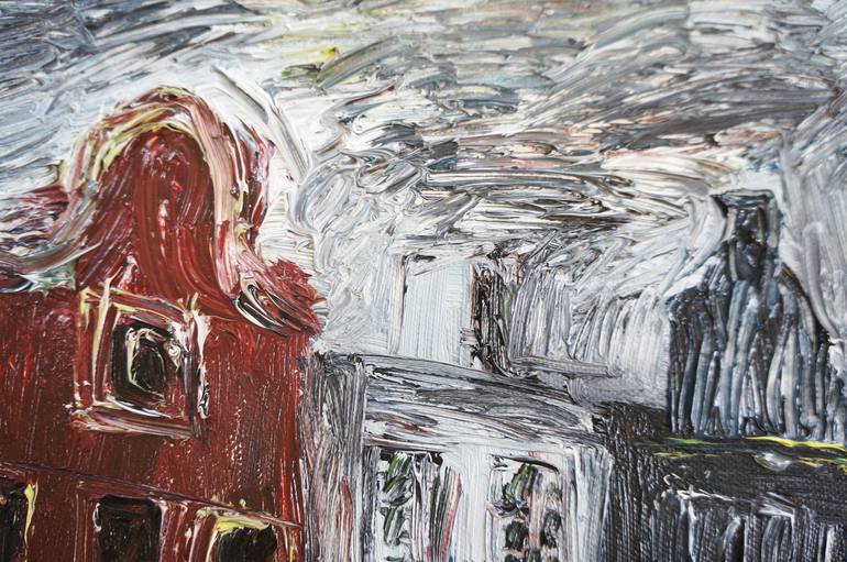 Original Abstract Expressionism Architecture Painting by Kristina Česonytė