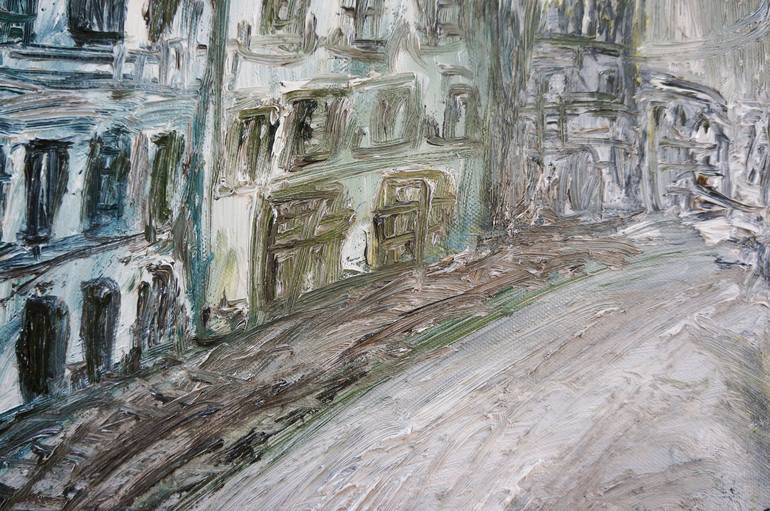 Original Abstract Expressionism Architecture Painting by Kristina Česonytė
