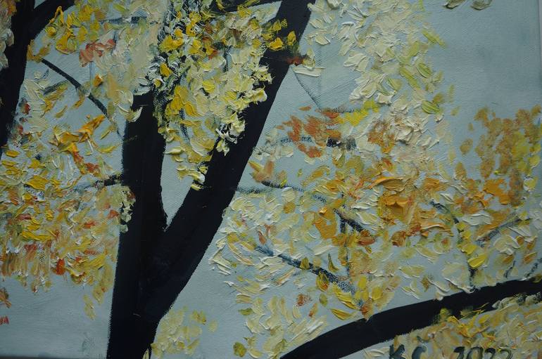 Original Fine Art Tree Painting by Kristina Česonytė