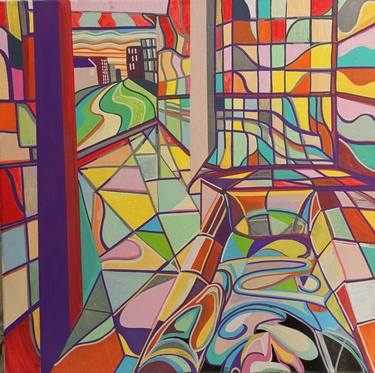 Original Abstract Geometric Paintings by Ben Gray