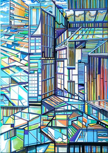 Print of Art Deco Cities Paintings by Ben Gray