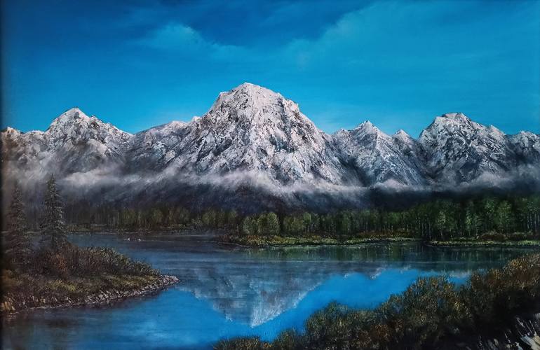 Mount Moran Painting by Ben Gray | Saatchi Art