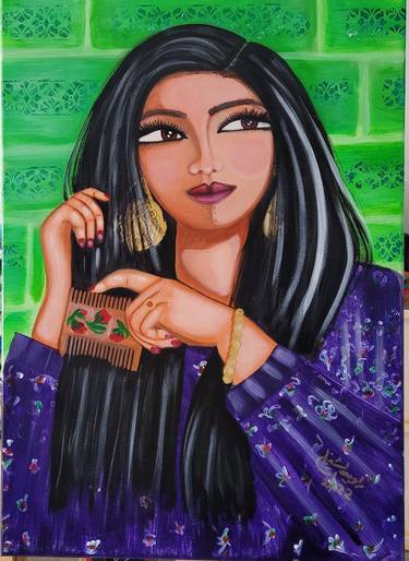 Print of Women Paintings by Rawiya Alshekhly
