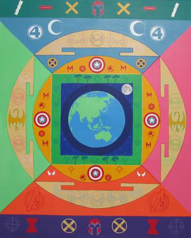 Original Pop Art Outer Space Paintings by Petra Lidia Seveljevic