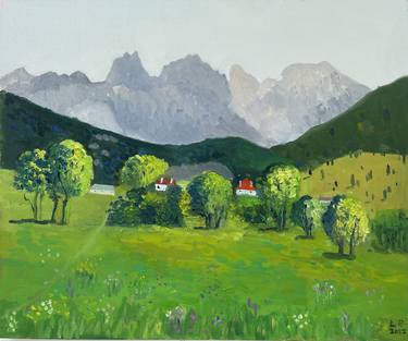 Original Impressionism Landscape Paintings by Lulë Përvathi