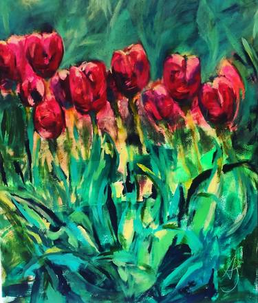 Print of Expressionism Botanic Paintings by Anja Fenzl