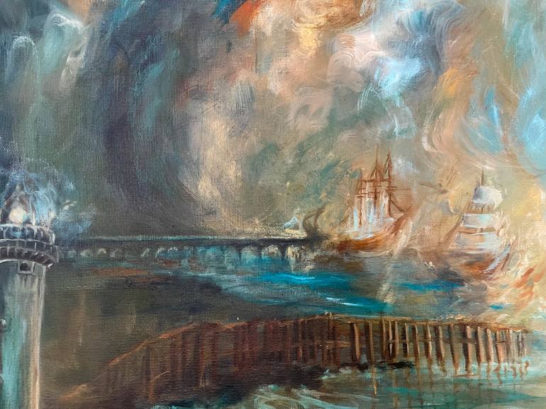 Original Abstract Expressionism Seascape Painting by Josephine Schmidt