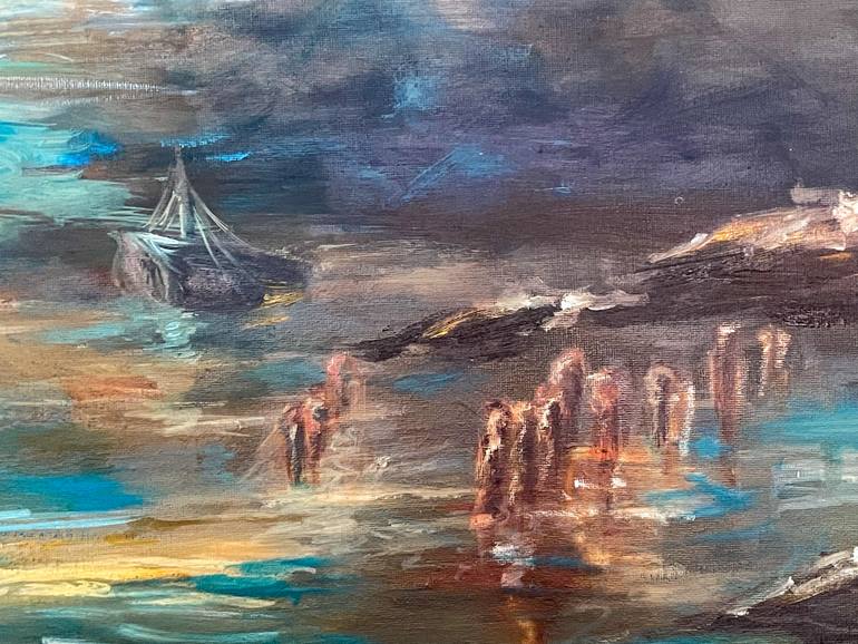 Original Abstract Expressionism Seascape Painting by Josephine Schmidt