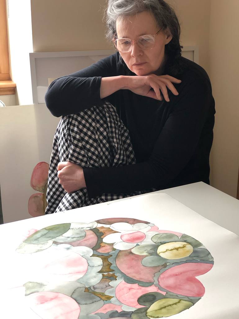 Original Abstract Floral Painting by Kelly Connor