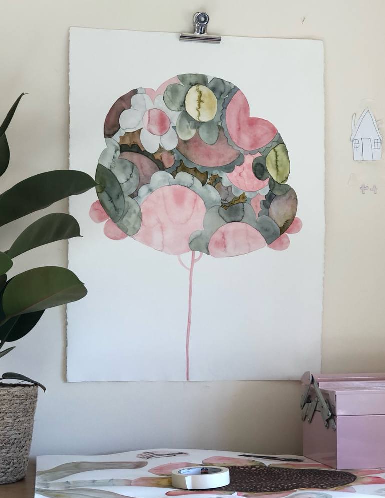 Original Abstract Floral Painting by Kelly Connor