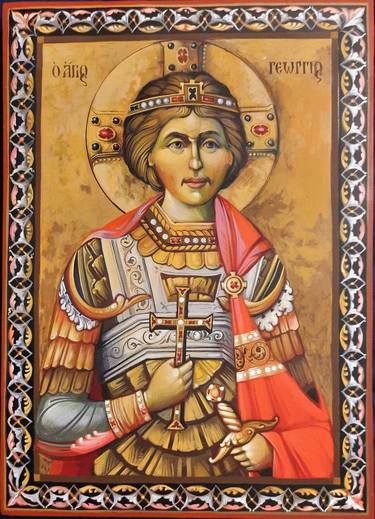 SAINT GEORGE, Byzantine icon, ByzArtAndMore thumb