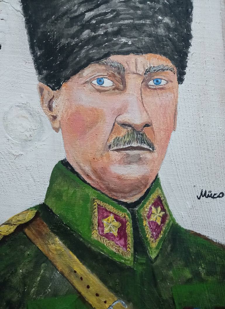 Original Portrait Painting by Mücahit Demir