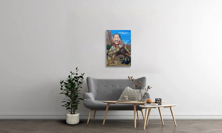 Original Illustration Cinema Painting by Mücahit Demir