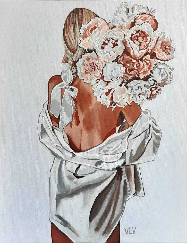 Print of Minimalism Women Paintings by Ksenia Voynich