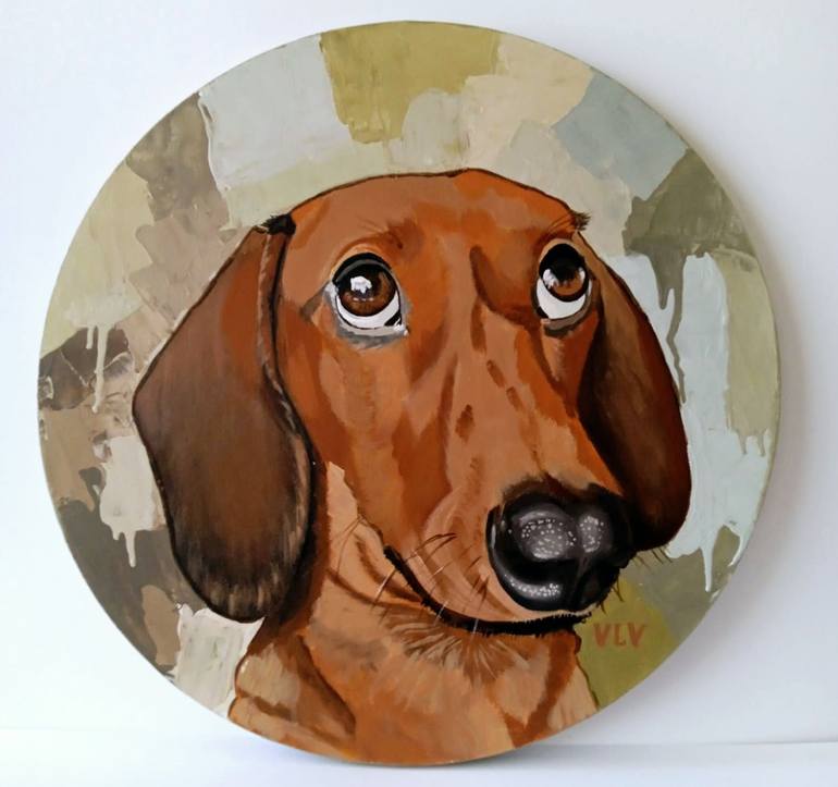 Print of Contemporary Dogs Paintings by Ksenia Voynich