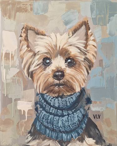 Original Contemporary Dogs Paintings by Ksenia Voynich