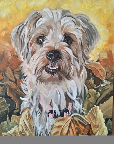 Original Contemporary Dogs Painting by Ksenia Voynich