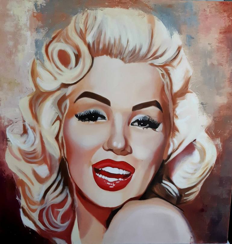 Marilyn Monroe Portrait Oil Painting On Canvas Painting by Ksenia ...