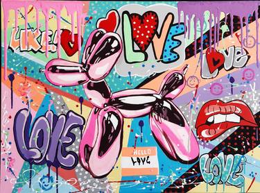 Original Pop Art Graffiti Paintings by Ksenia Voynich
