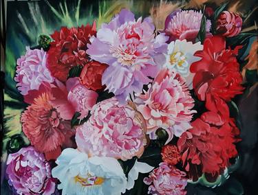 Original Photorealism Floral Paintings by Ksenia Voynich