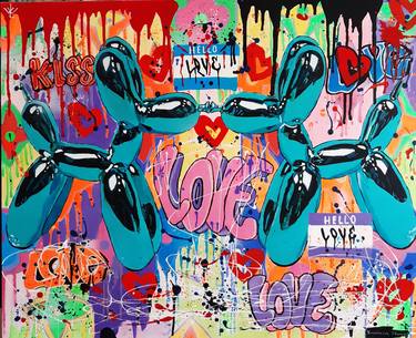 Original Pop Art Love Paintings by Ksenia Voynich