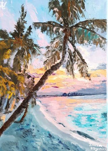 Original Beach Paintings by Ksenia Voynich