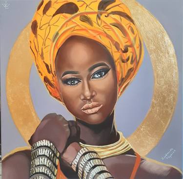 Аfrican American woman portrait. I will paint a picture to order thumb