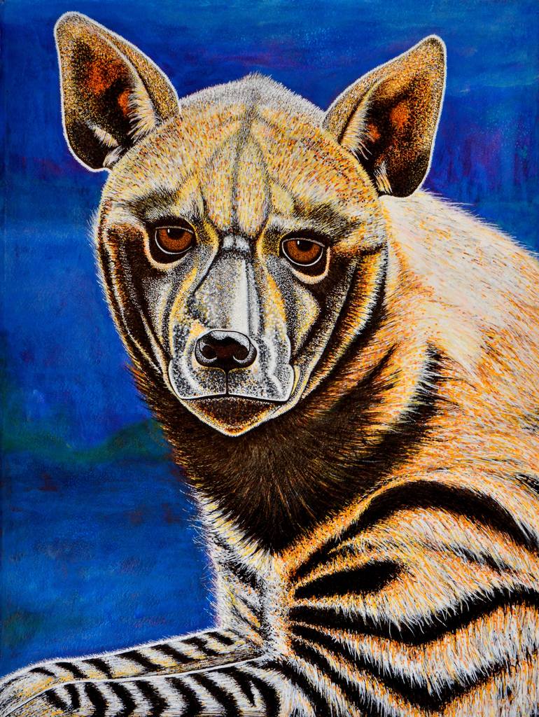 Striped Hyena - Endangered Species of Africa Painting by Teal Buehler