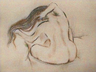 Original Nude Drawing by Ann Goodfellow