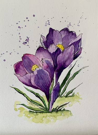 Original Botanic Paintings by Olha Kovalchuk