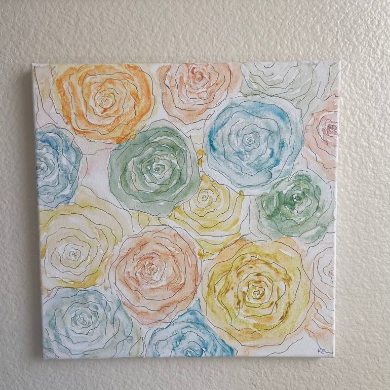 Original Abstract Floral Painting by Kayla Earlywine