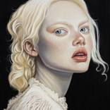 Albino girl in a lace dress by Inna Medvedeva