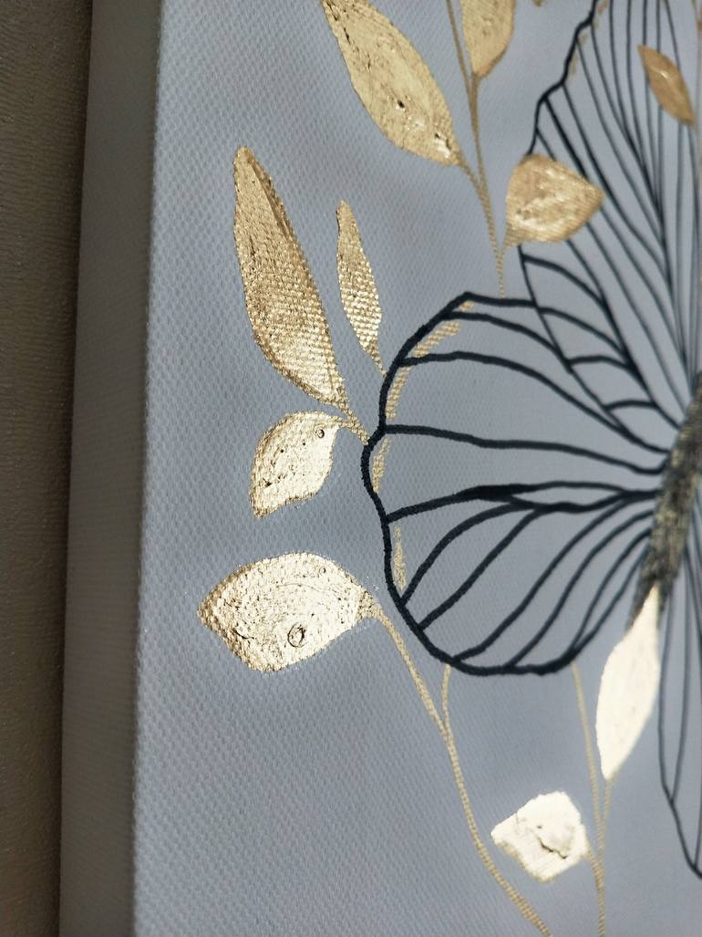 Original Minimalism Nature Painting by Lyubov Yugina