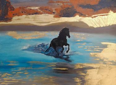 Print of Horse Paintings by Lyubov Yugina