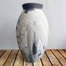 RAAQUU Large Oval Vase in Smoked Rakyu - Side view