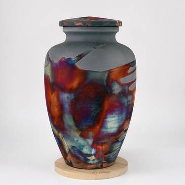 Omoide Urn Raku Ceramic Pottery 170 cubic inches S/N8000129 thumb