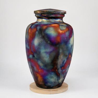 Omoide Urn Raku Ceramic Pottery 170 cubic inches S/N8000101 thumb